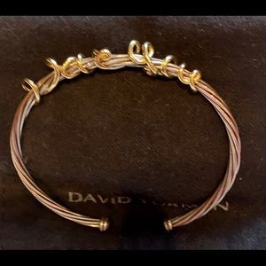 DAVID YURMAN S. Silver & 14K Gold Cuff Bracelet